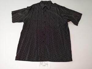 Mark Edwards Casual Shirt Size Large Black White Geometric - 0223M24